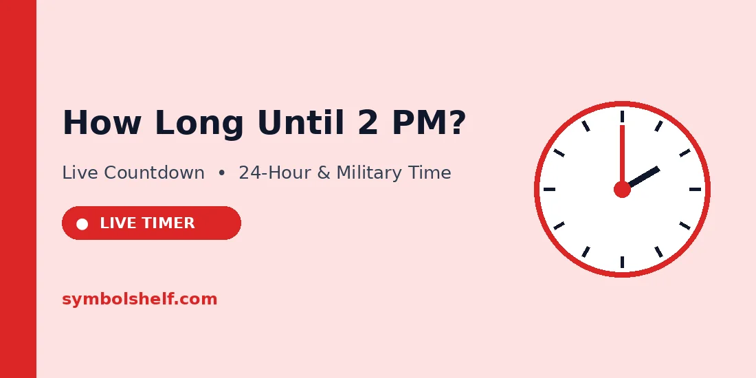 How Long Until 2 PM? Live Countdown and Exact Time Remaining